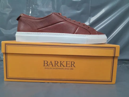 BOXED PAIR OF BARKER ARCHIE SHOES IN BROWN SIZE 10