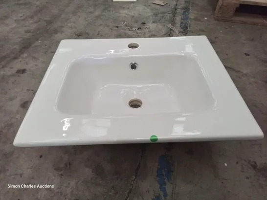 BOXED CANELLI CERAMIC SINGKE TAP VANITY BASIN WHITE 500 × 400mm