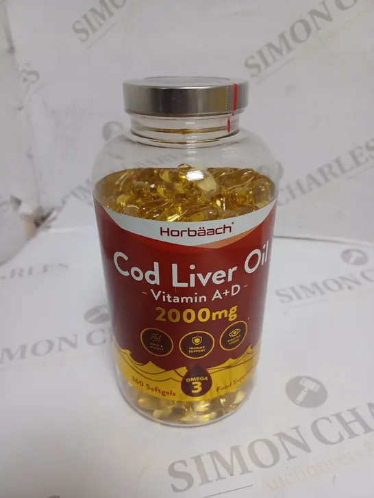 SEALED HORBAACH COD LIVER OIL CAPSULES 2000MG