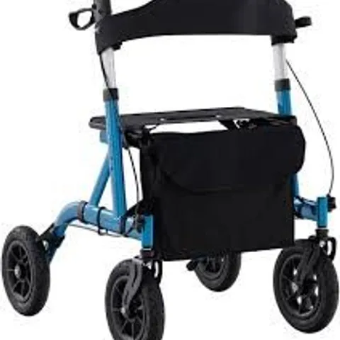BOXED COSTWAY FOLDABLE ROLLING WALKER WITH SEAT - BLUE (1 BOX)