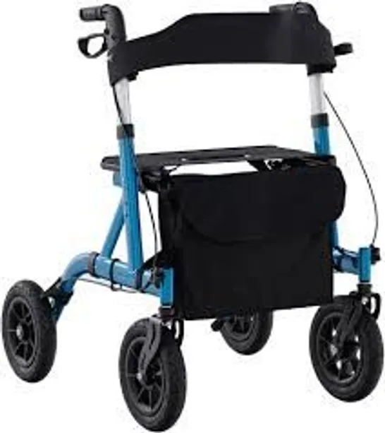 BOXED COSTWAY FOLDABLE ROLLING WALKER WITH SEAT - BLUE (1 BOX)