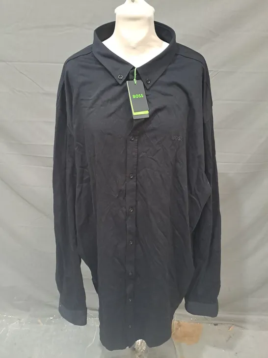 BOSS STRETCH LONG SLEEVE SHIRT IN BLACK SIZE 5XL