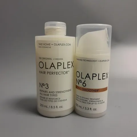 2 OLAPLEX HAIR PRODUCTS TO INCLUDE HAIR PERFECTOR AND BOND SMOOTHER 