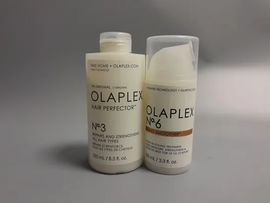 2 OLAPLEX HAIR PRODUCTS TO INCLUDE HAIR PERFECTOR AND BOND SMOOTHER 