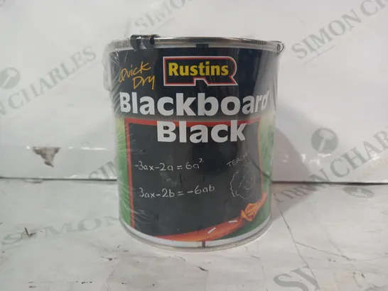 RUSTINS BLACKBOARD BLACK ACRYLLIC PAINT (1L)