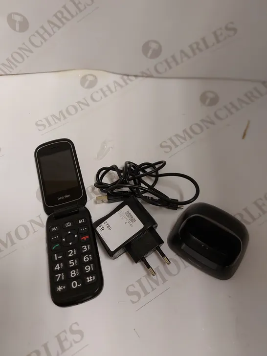 BOXED BEAFON SL690 SILVER/BLACK FLIP PHONE