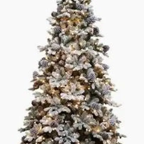 SANTA'S BEST PRE-LIT SNOW KISSED AUBURN CHRISTMAS TREE 6FT - COLLECTION ONLY