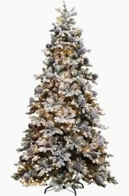 SANTA'S BEST PRE-LIT SNOW KISSED AUBURN CHRISTMAS TREE 6FT - COLLECTION ONLY