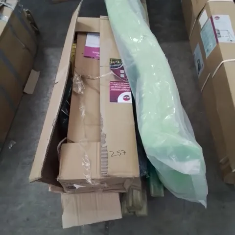 PALLET CONTAINING VARIOUS LOOKOUT TOWER SWING AND SLIDE PARTS 