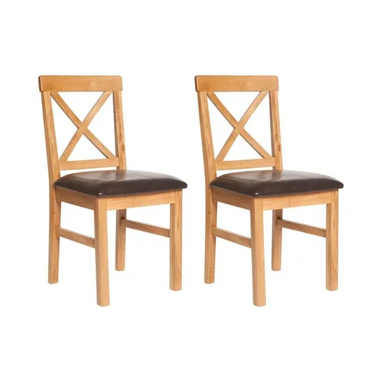 BOXED BELLAMIRA DINING CHAIR IN OAK/BROWN