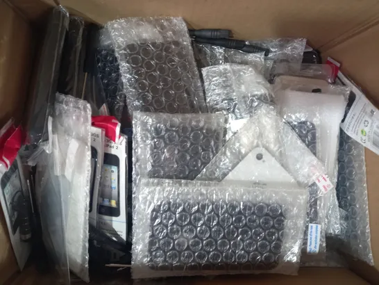 BOX OF APPROXIMATELY 20 ASSORTED PHONE CASES, COVERS, AND BACKS FOR VARIOUS MAKES AND MODELS