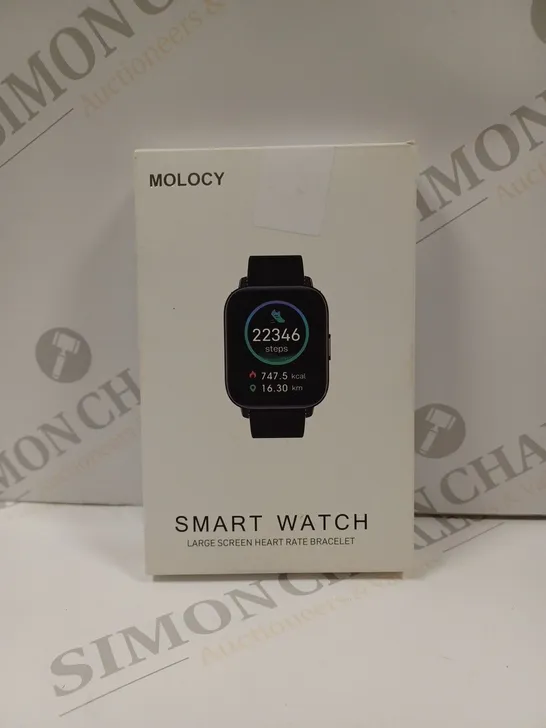 BOXED SEALED MOLOCY SMART WATCH LARGE SCREEN HEART RATE BRACELET 