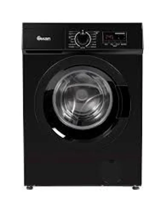 BOXED SWAN SW75130B 9KG LOAD, 1400 SPIN FREESTANDING WASHING MACHINE - BLACK