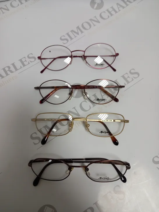 APPROXIMATELY 10 ASSORTED DE RIGO STING GLASSES TO INCLUDE MODELS 4317, 4397, 4322, 4336 ETC.