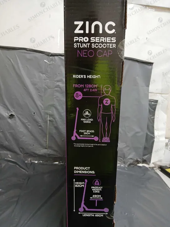 BOXED ZINC NEOCAP PRO SERIES STUNT SCOOTER RRP £79.99