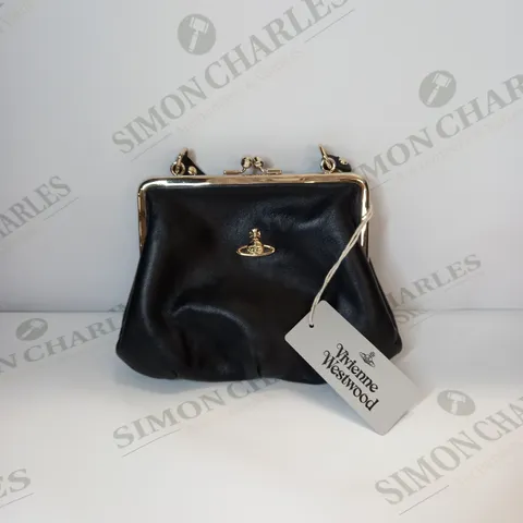 VIVIENNE WESTWOOD NAPPA PURSE IN BLACK 