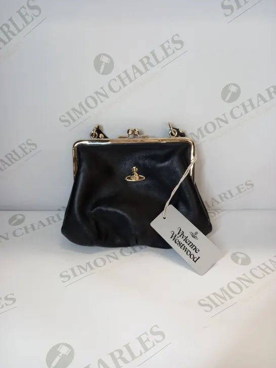 VIVIENNE WESTWOOD NAPPA PURSE IN BLACK 