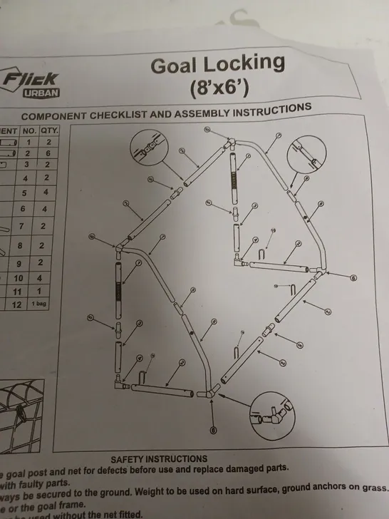 FLICK URBAN 8X6FT GOAL 