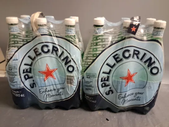 LOT OF 2 6-PACKS OF 1L S.PELLEGRINO WATER