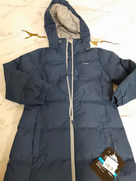 TRESPASS NAVY TIFFY FEMALE JACKET - 7-8 YEARS