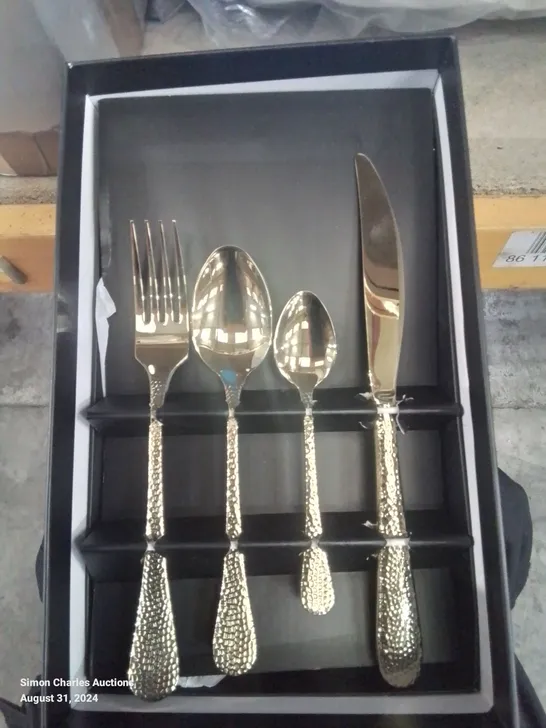 BOXED ARTHUR PRICE 16 PIECE STAINLESS STEEL CUTLERY SET FOR 4 