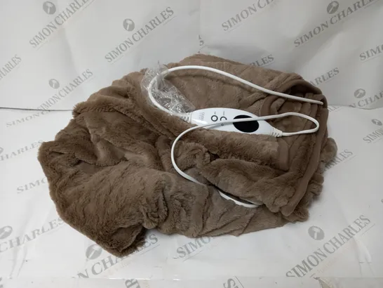 COZEE HOME HEATED BLANKET IN TAUPE