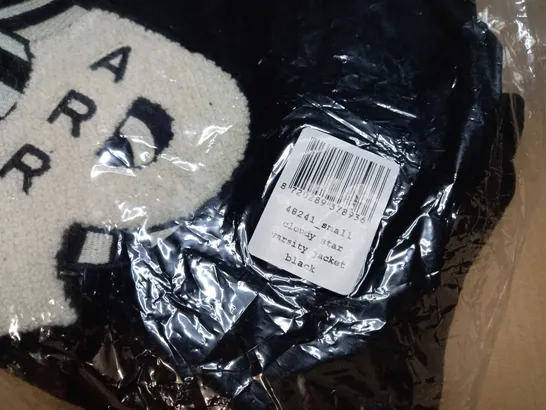 PACKAGED BLACK/WHITE CLOUDY STAR VARSITY JACKET