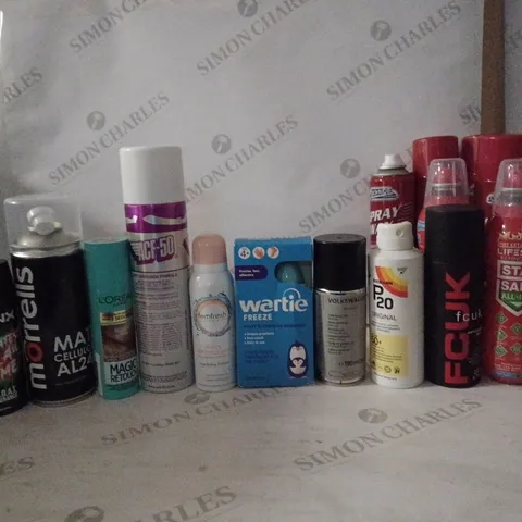 BOX OF HOUSEHOLD ITEMS TO INCLUDE P20 SPF 50+ , FIRE EXTINGUISHER TECHNOLOGIES , ETC