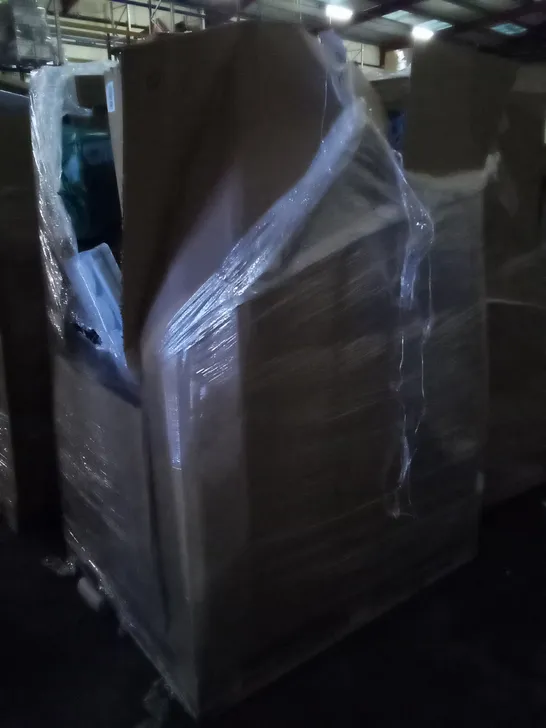 PALLET OF ASSORTED ITEMS INCLUDING ACCSTORE NON-WOVEN FABRIC WARDROBE, TOILET SEAT, ELECTRIC PREMIUM UNDERBLANKET, ENERGY SAVING LED CEILING LIGHT, GARDEN SPRINKLER 