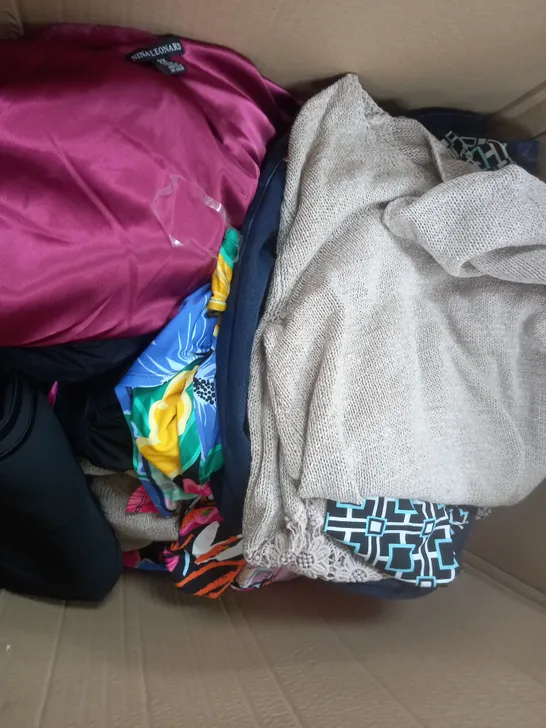 BOX OF APPROX 20 ASSORTED CLOTHING ITEMS TO INCLUDE -NINA LEONARD - TOGETHER - COCO BLANCO ECT