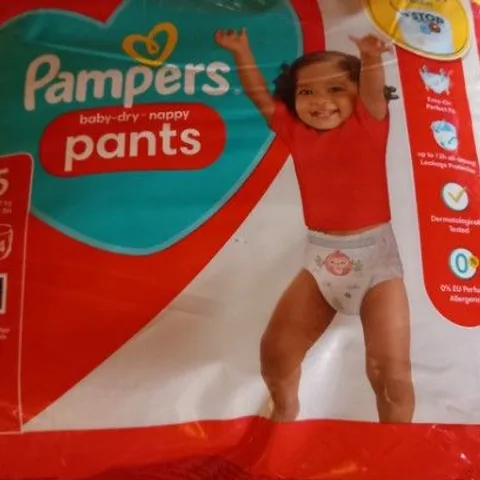 A BOX OF 64 NAPPY PANTS FOR AGE 5 OR 12-17 KG