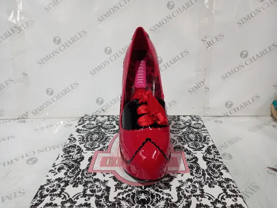 BORDELLO RED PLATFORM STILETTOS US SIZE 10