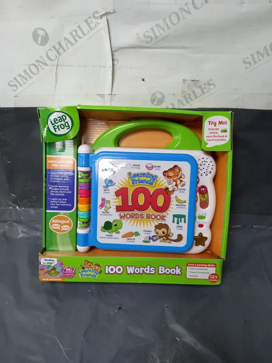 BOXED LEAP FROG 100 WORDS BOOK LEARNING TOY