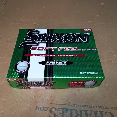 NEW SRIXON GOLF BALLS 12 TOTAL SOFT FEEL WHITE 4 SLEEVES PURE WHITE DISTANCE