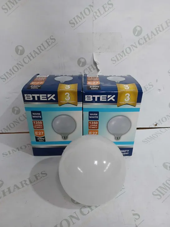 SET OF 2 BTEK WARM LIGHT 1350 LUMEN E27 100 WATT EQUIVALENT - COLLECTION ONLY