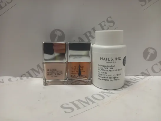 BOXED NAILS INC ITEMS TO INCLUDE - COLLOGEN FUELLED NAIL POLISH - 45 SECOND TOP COAT - BE YOURS 