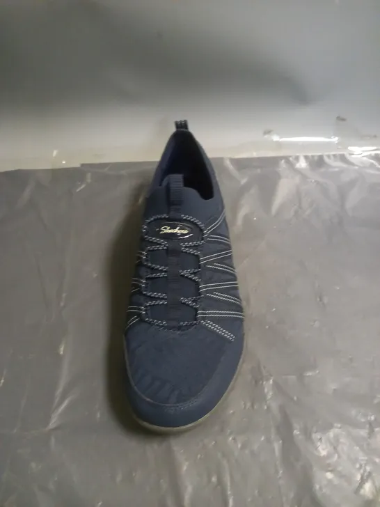 SKECHERS AIR-COOLED MEMORY FOAM RELAXED FIT TRAINERS BLUE SIZE 7