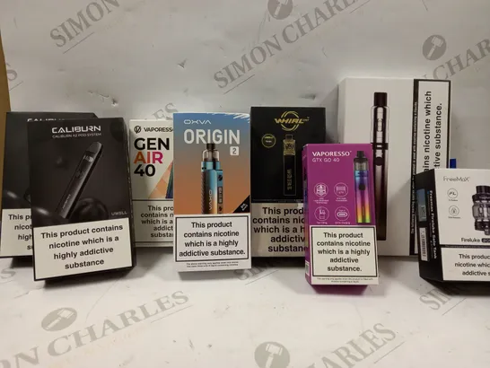 BOX OF ASSORTED ELECTRONIC CIGARETTES TO INCLUDE ELEAF ETC