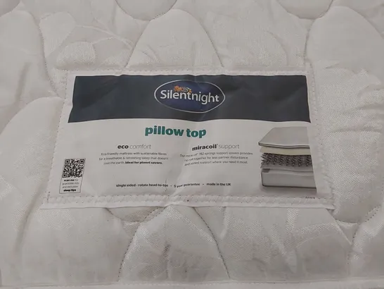 QUALITY SILENTNIGHT PILLOWTOP MIRACOIL ECO COMFORT 150CM KING SIZED MATTRESS