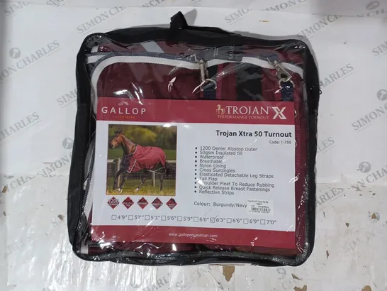 GALLOP TROJAN XTRA 50 TURNOUT IN BURGUNDY/NAVY