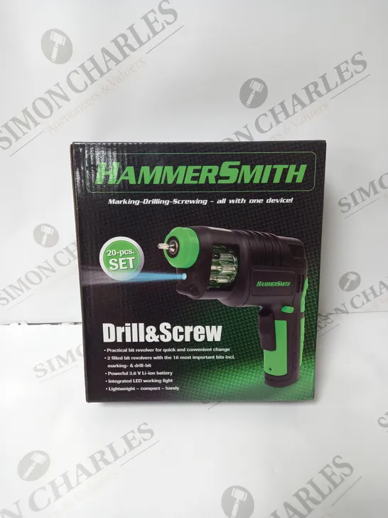 BOXED AND SEALED HAMMERSMITH DRILL & SCREW SET