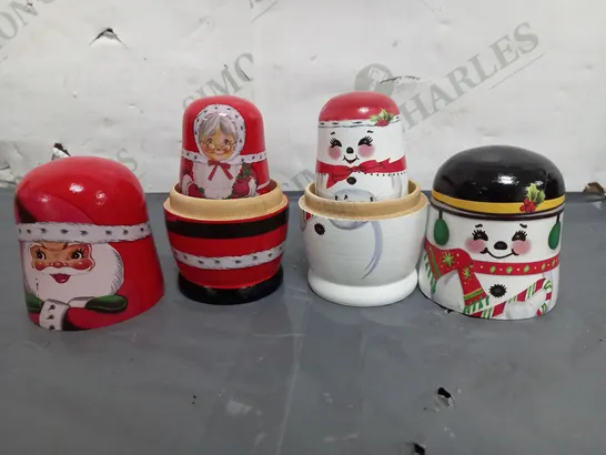 BOXED MR CHRISTMAS SET OF 2 NESTING DOLLS