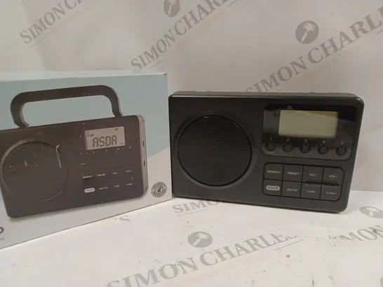 BOXED ASDATECH PORTABLE AM/FM RADIO ATA22AA005A