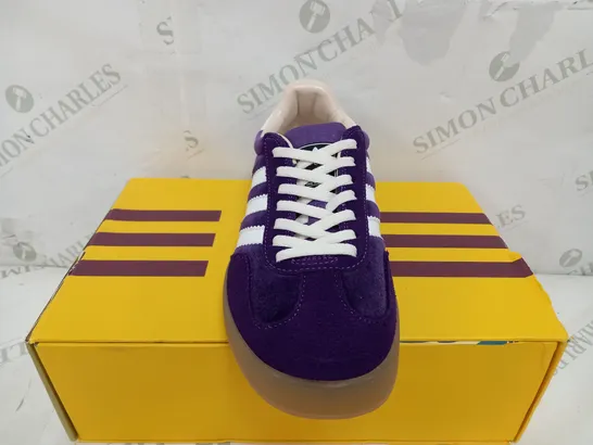 BOXED PAIR OF ADIDAS X GUCCI GAZELLES IN SUEDE PURPLE - UK 6 1/2