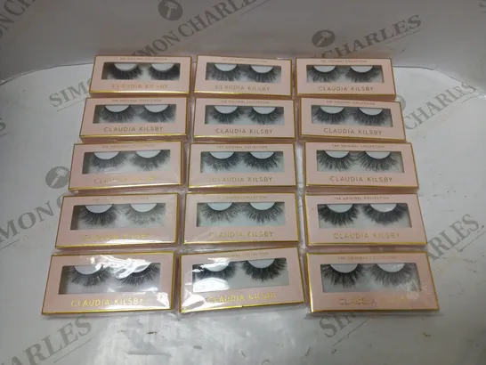 LOT OF APPROX 25 PAIRS OF ASSORTED CLAUDIA KILSBY FALSE LASH STRIPS 