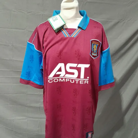 SCORE DRAW ASTON VILLA FOOTBALL CUB 1996 SHIRT - LARGE