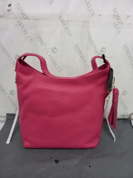 BEL LE LIRI PINK FAUX LEATHER HANDBAG 