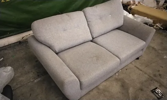 QUALITY DESIGNER GREY FABRIC 2 SEATER SOFA