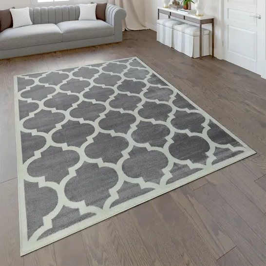 BRAND NEW BAGGED PACO HOME 066 SINAI RUG IN GREY - 120 x 170cm