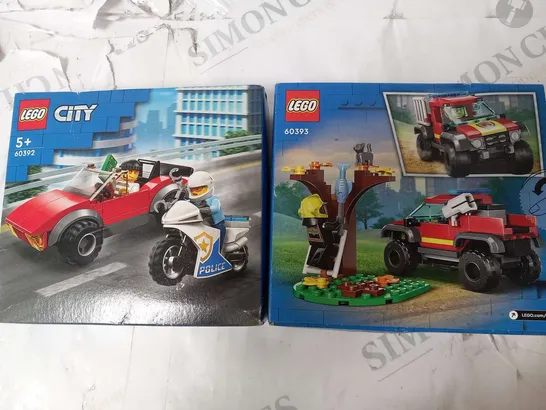 SIX ASSORTED LEGO CITY PRODUCTS TO INCLUDE; 60393 AND 60392